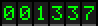 A hit counter reading 001337