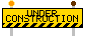 A yellow barricade sign that says UNDER CONSTRUCTION, with an orange warning lamp blinking on each end